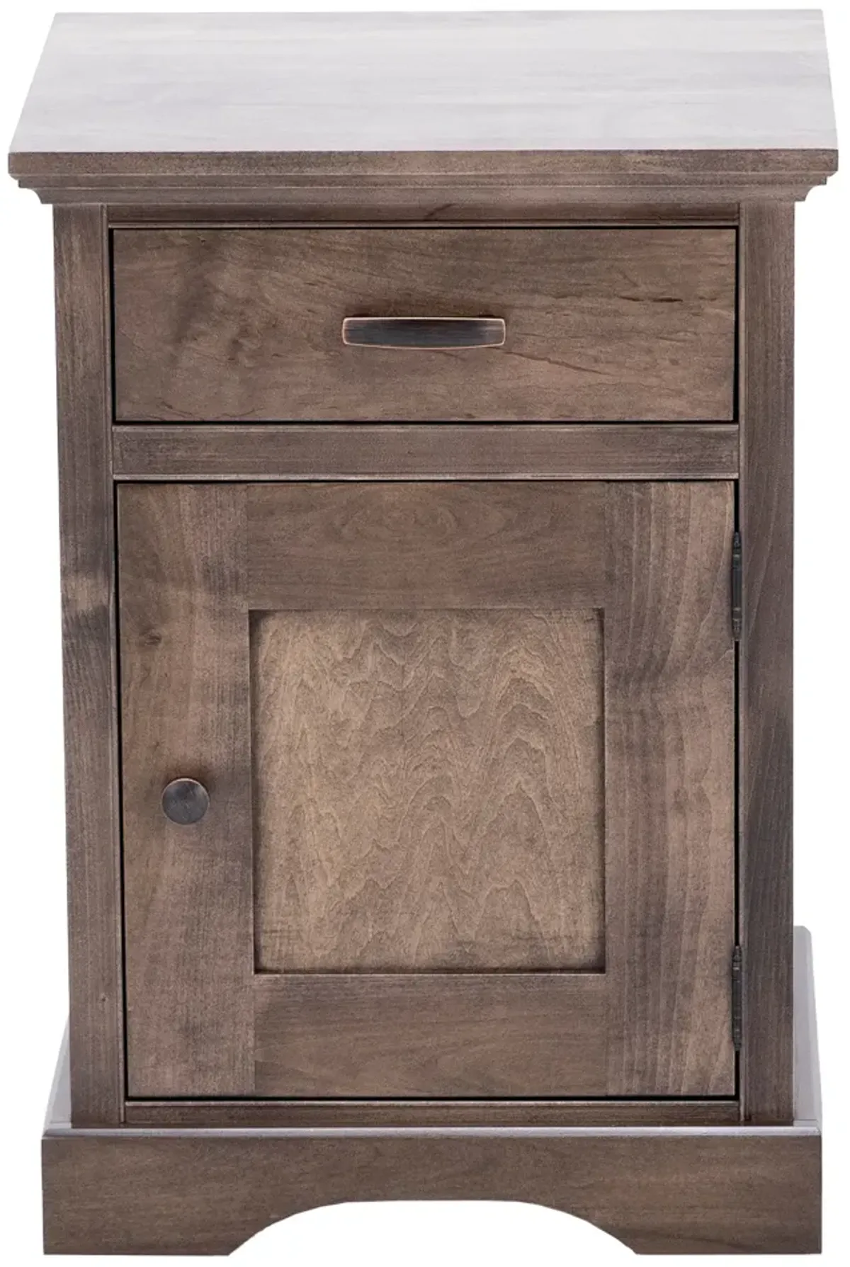 Daniel'S Amish Elegance Door Nightstand Right Hinge In 54 Driftwood