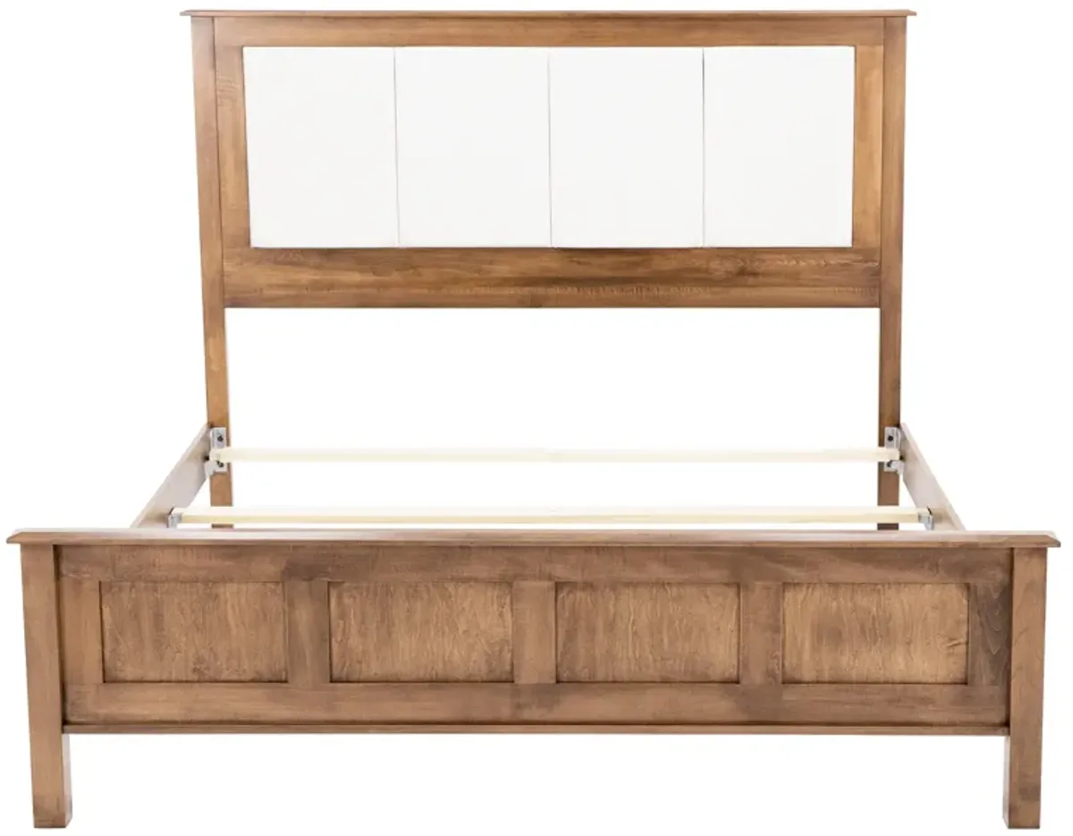 Daniel'S Amish Manchester Upholstered Panel Bed In 503 Cider King