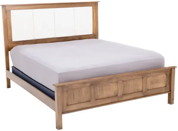 Daniel'S Amish Manchester Upholstered Panel Bed In 503 Cider King