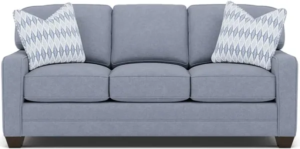 Bentley Track Arm Sofa in Uprise Indigo with Rimini Indigo pillows