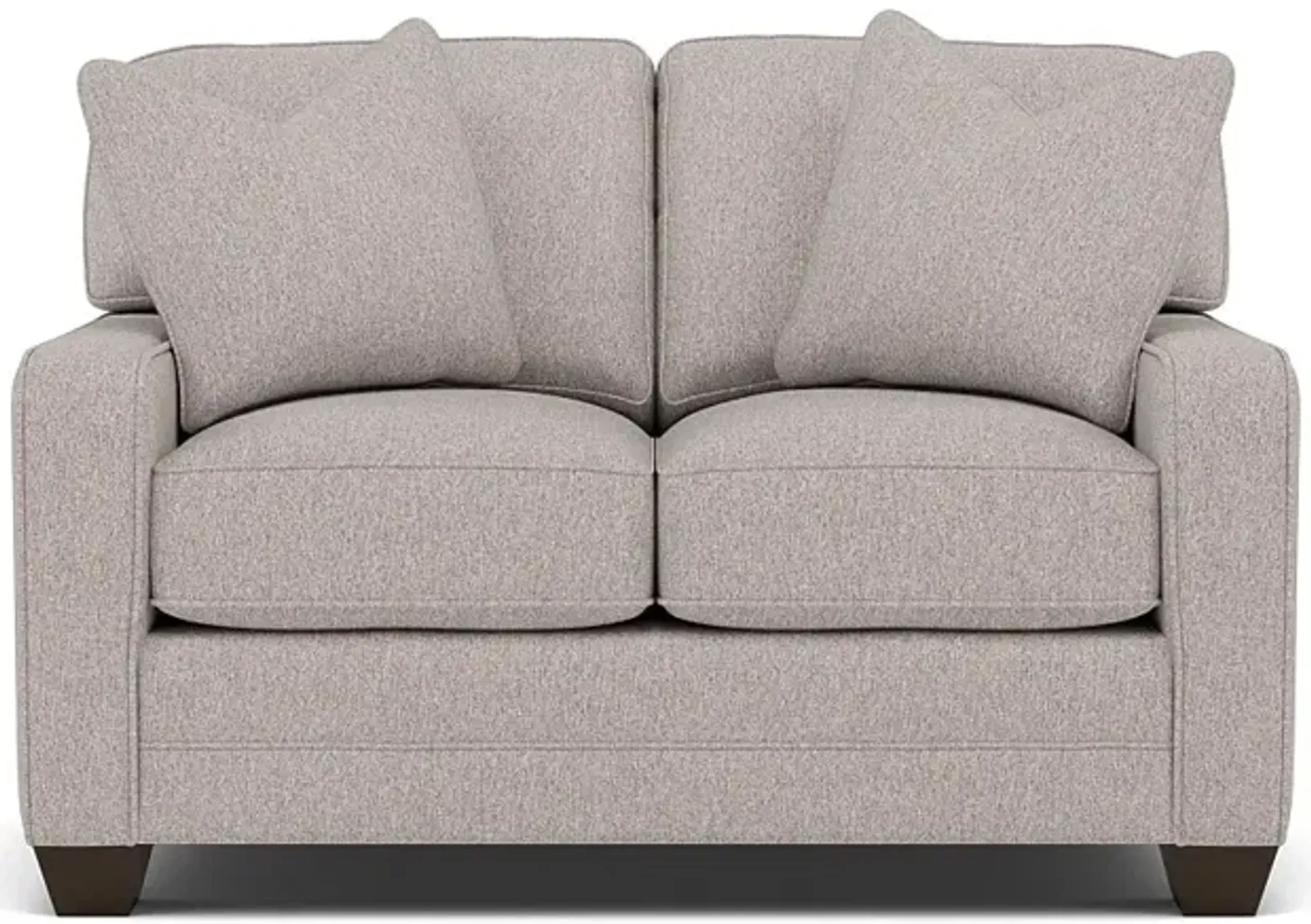 Bentley Track Arm Loveseat in Uprise Mineral with Uprise Mineral Pillows