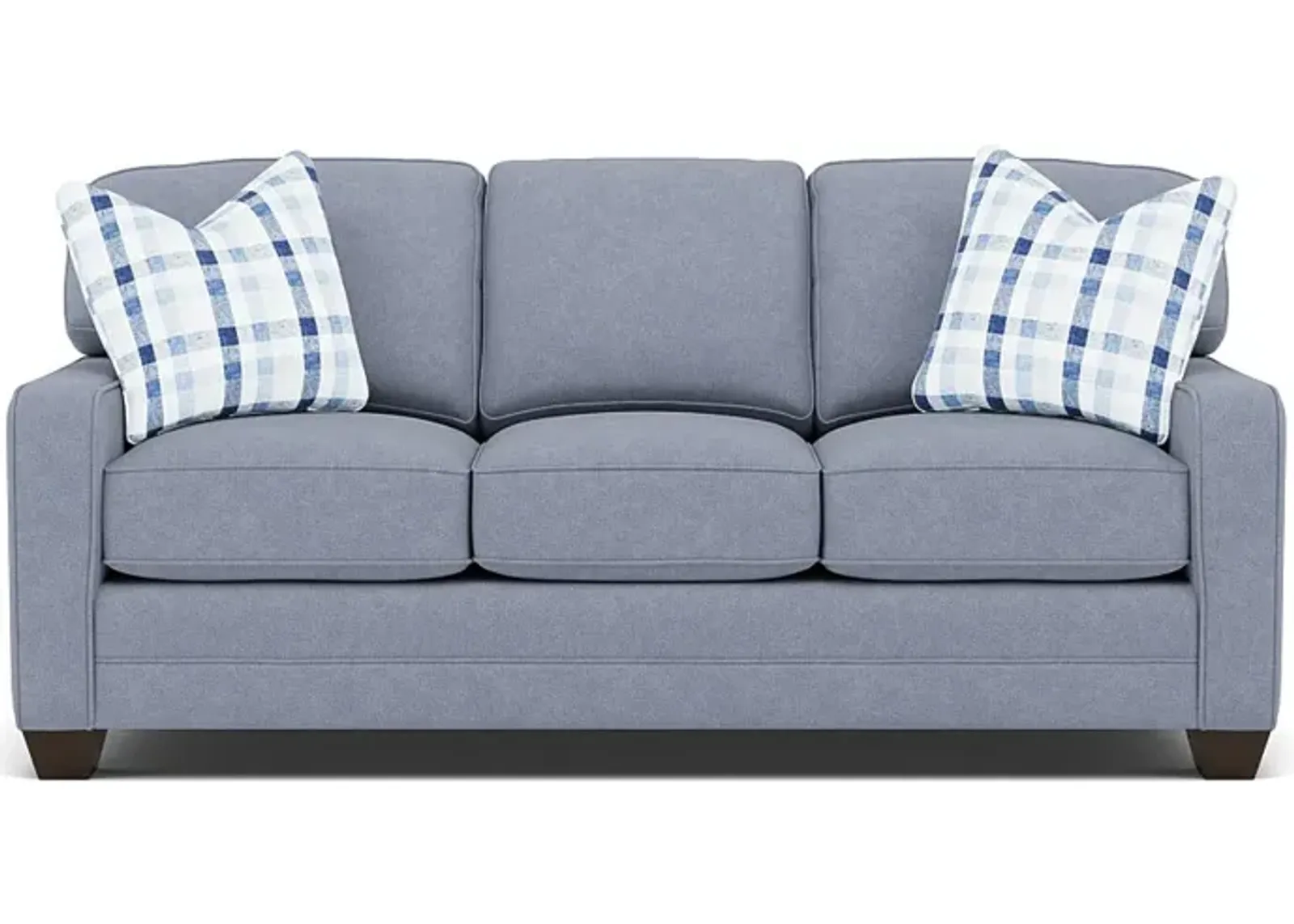 Bentley Track Arm Sofa in Uprise Indigo with Jazz Twilight pillows