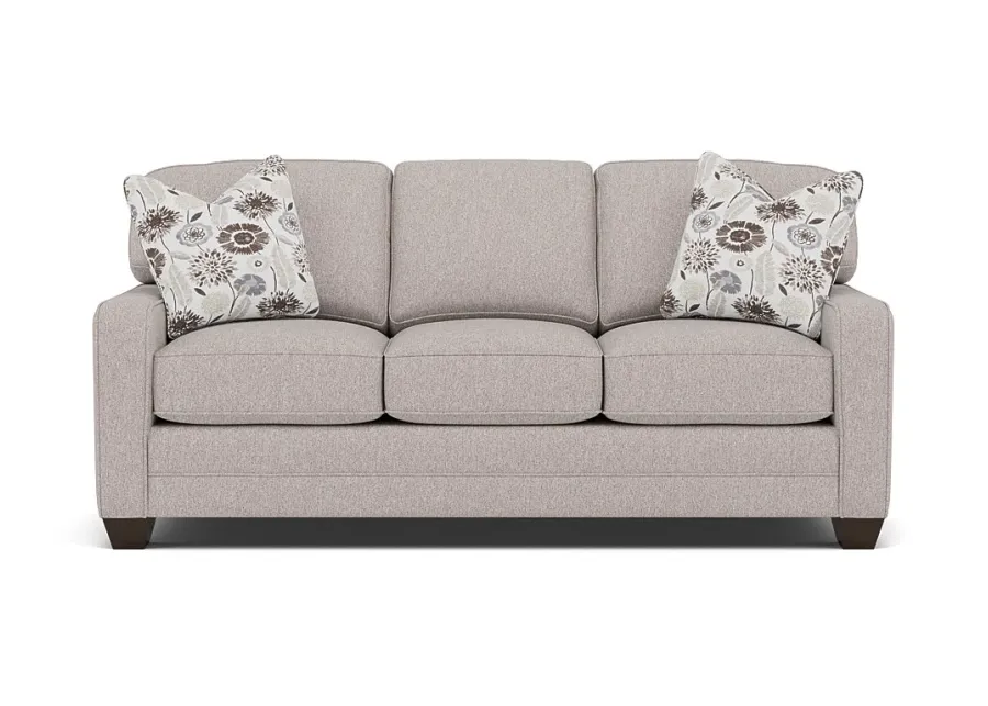 Bentley Track Arm Sofa in Uprise Mineral with Mahalo Java pillows