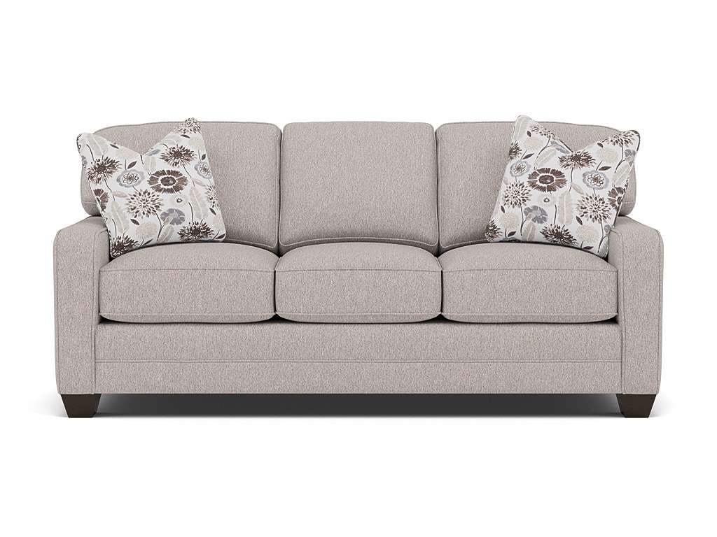 Bentley Track Arm Sofa in Uprise Mineral with Mahalo Java pillows