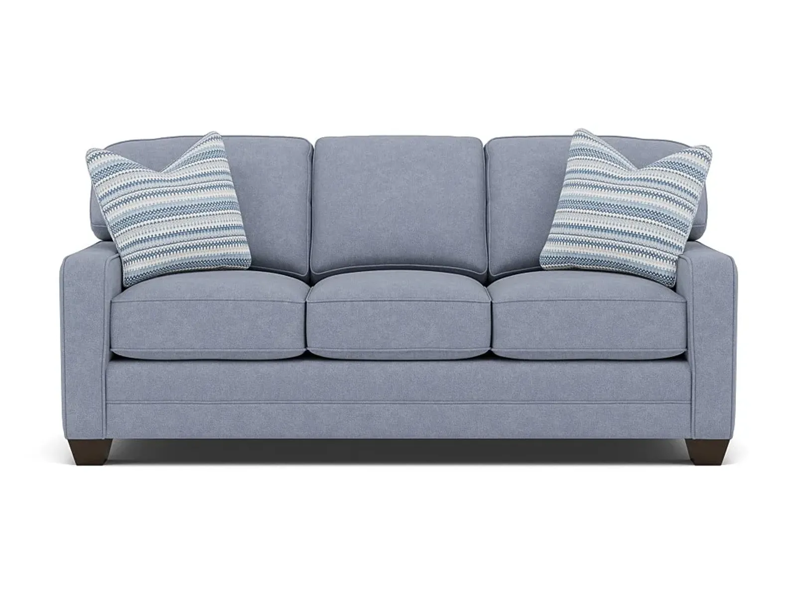 Bentley Track Arm Sofa in Uprise Indigo with Ziba Ink pillows