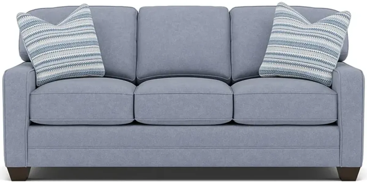 Bentley Track Arm Sofa in Uprise Indigo with Ziba Ink pillows