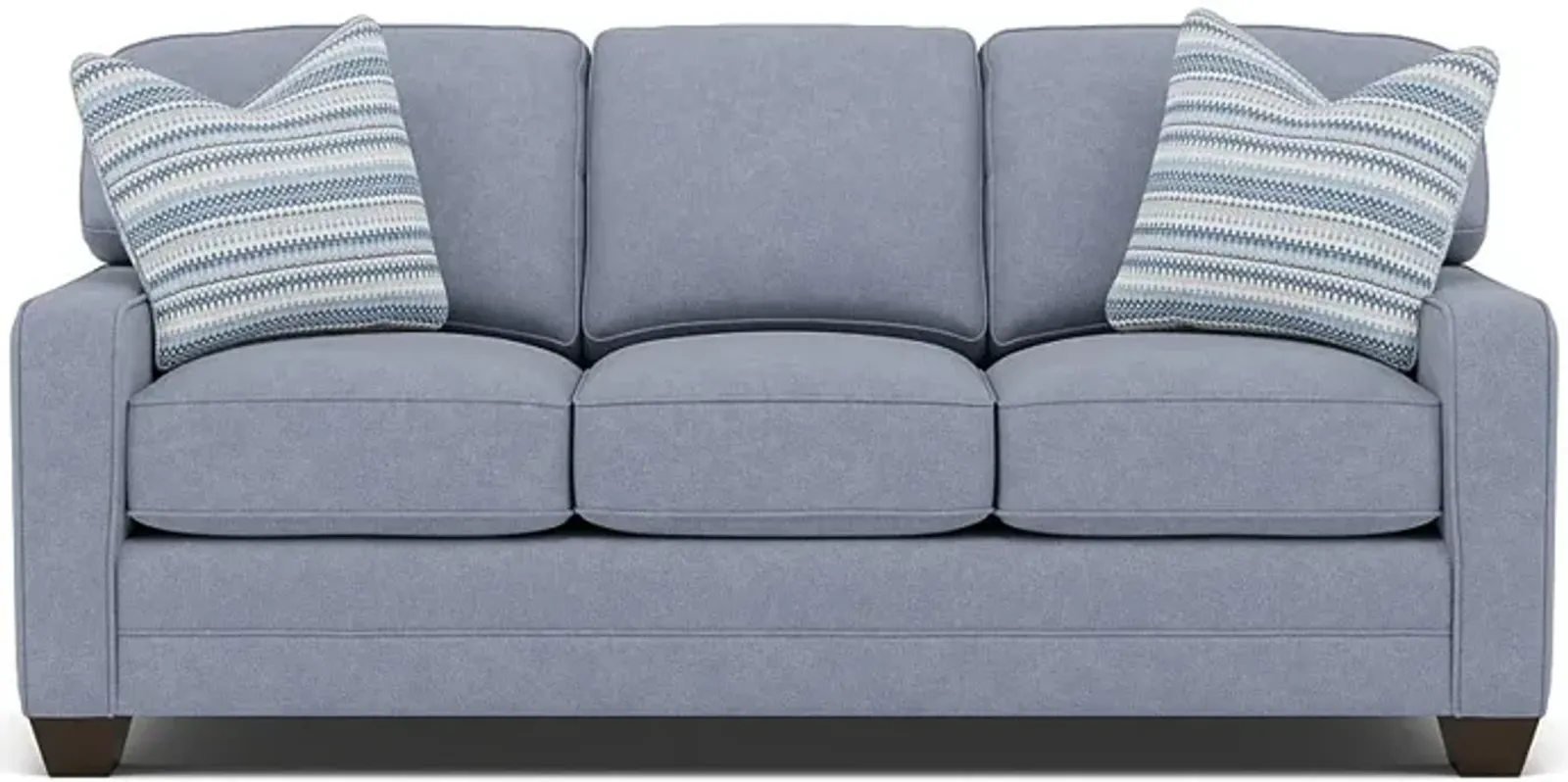 Bentley Track Arm Sofa in Uprise Indigo with Ziba Ink pillows