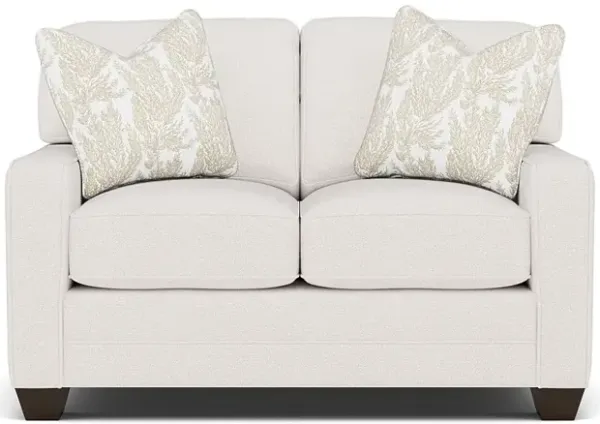 Bentley Track Arm Loveseat in Uprise Oyster with Atlantis Hemp Pillows