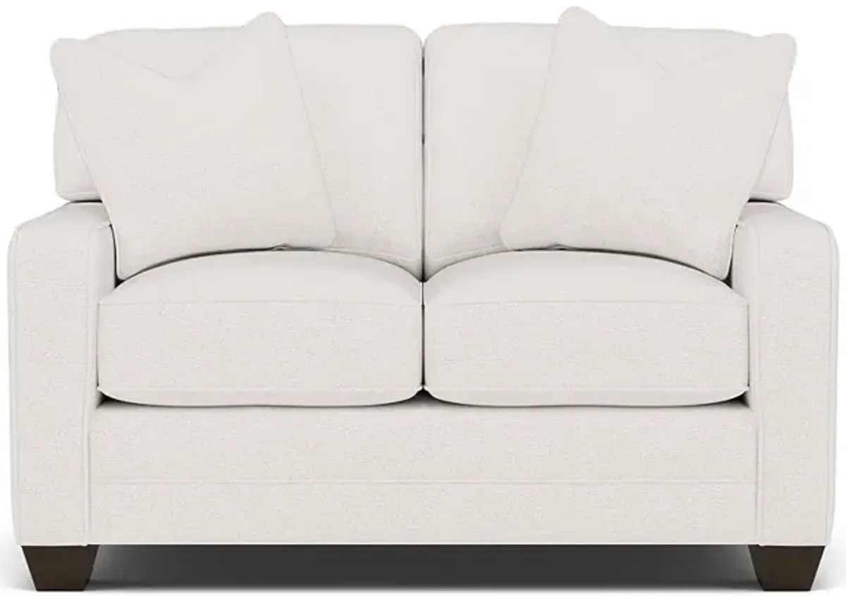 Bentley Track Arm Loveseat in Uprise Oyster with Uprise Oyster Pillows