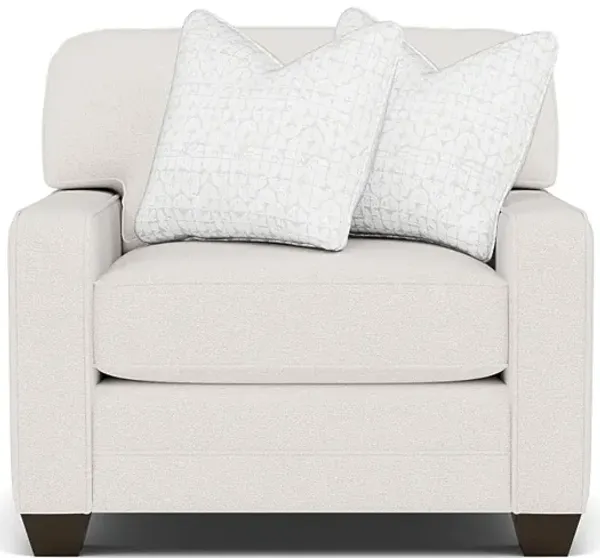 Bentley Track Arm Wide Chair in Uprise Oysterwith Fandom Luna Pillows