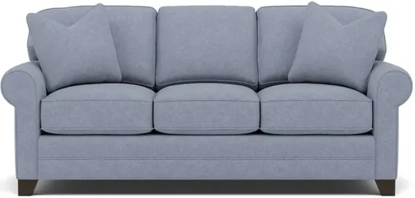 Bentley Sock Arm Sofa in Uprise Indigo with Uprise Indigo pillows