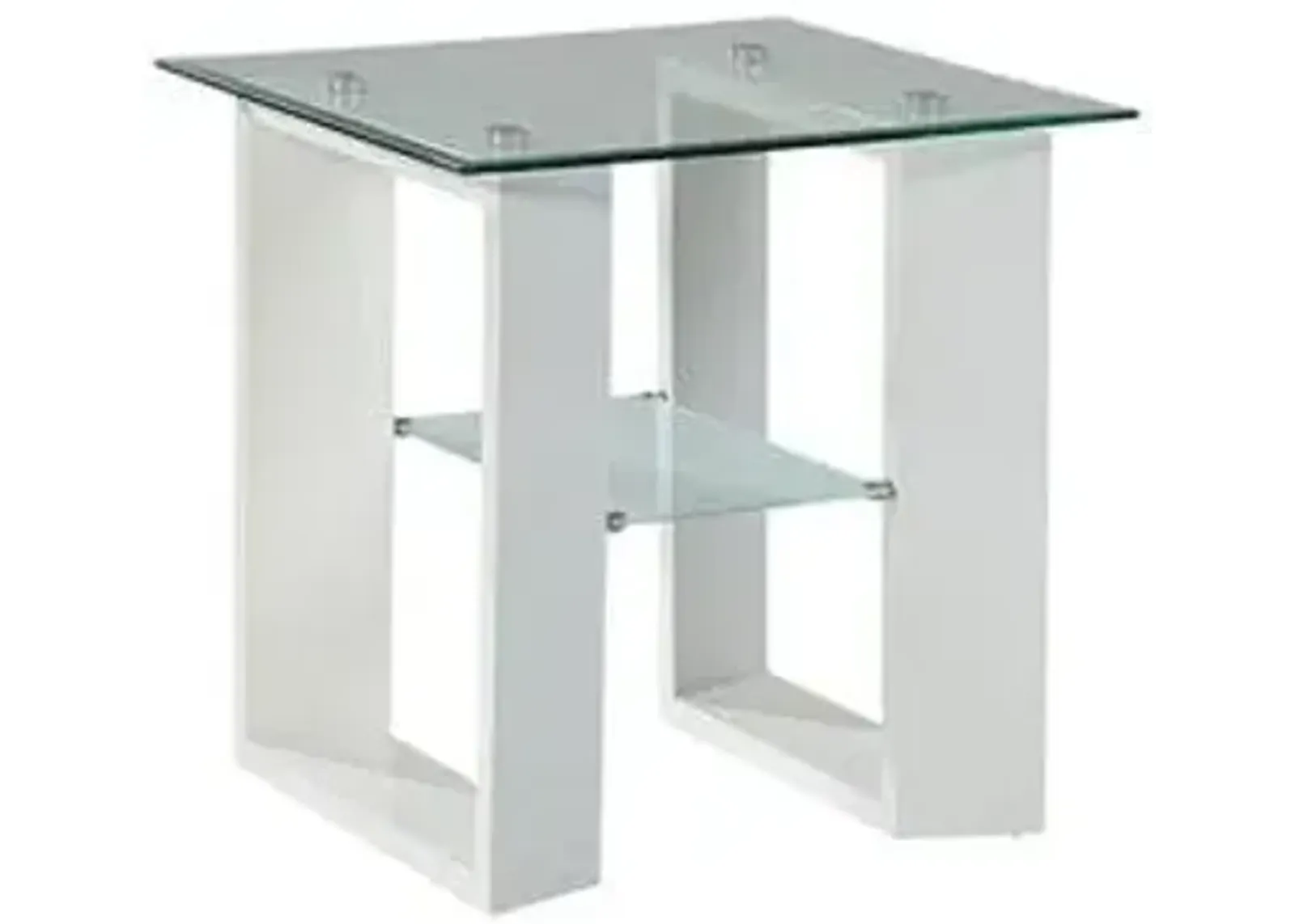 Upton II White End Table