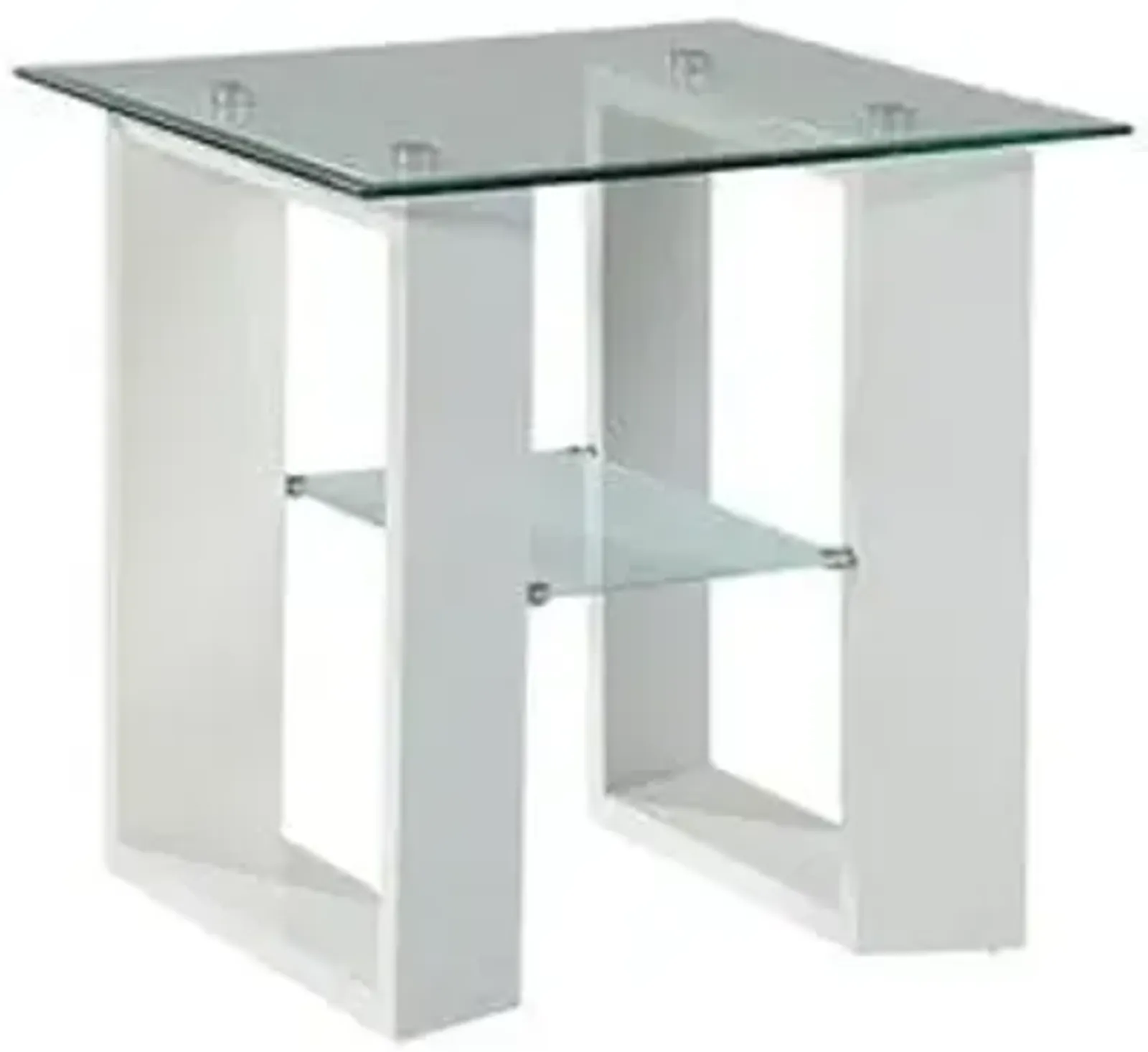 Upton II White End Table