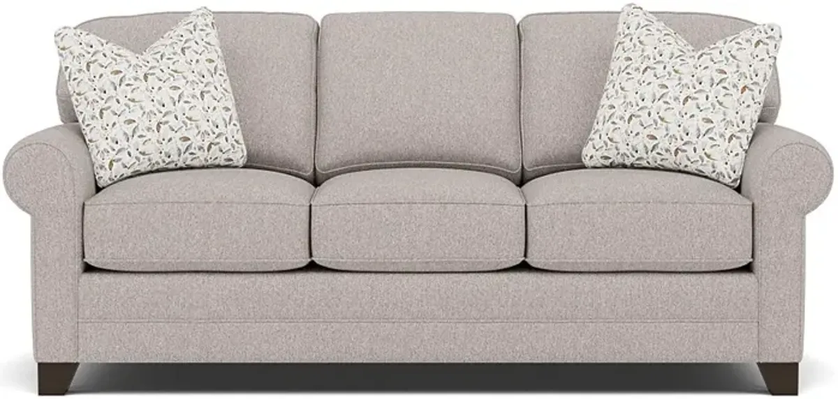 Bentley Sock Arm Sofa in Uprise Mineral with Barner Carbon pillows