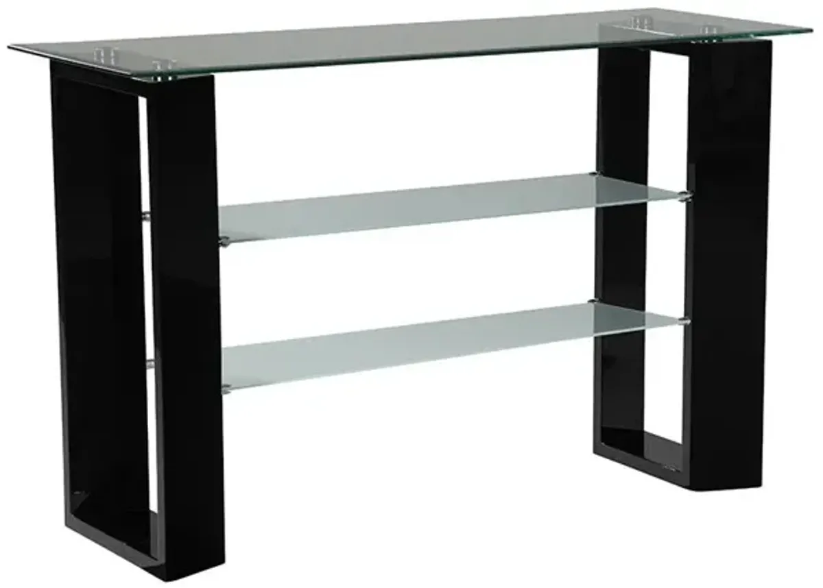 Upton II Black Sofa Table