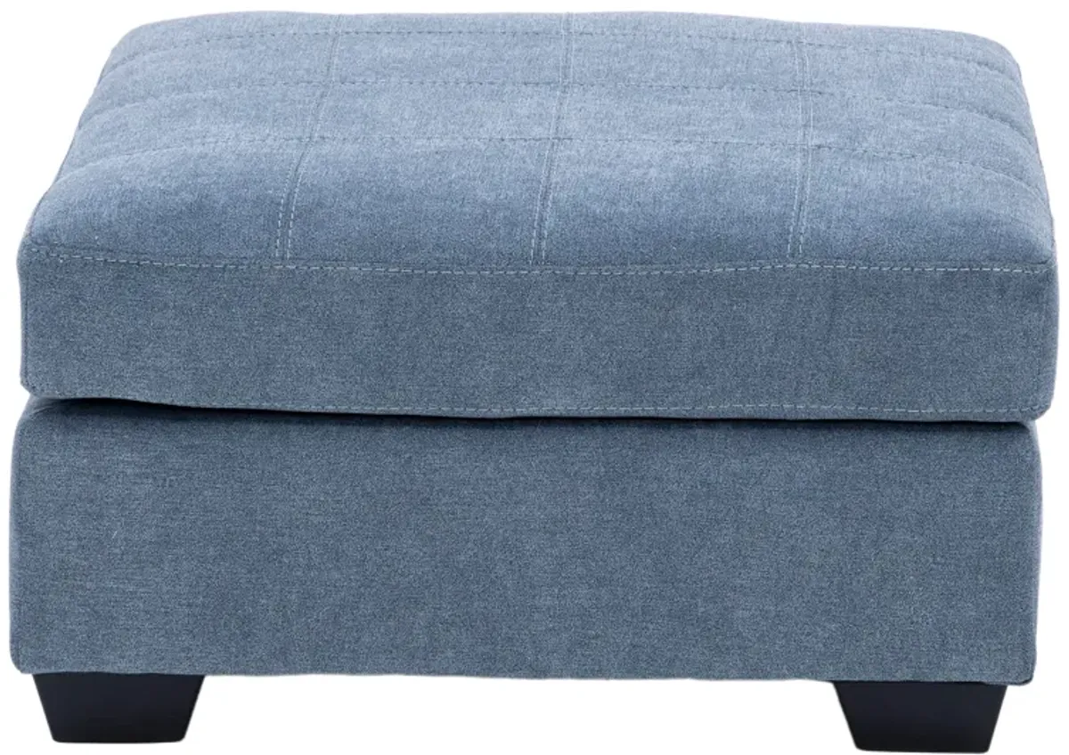 Counsell Cocktail Ottoman in Denim