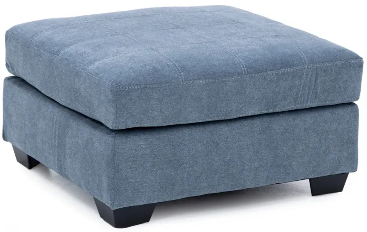 Counsell Cocktail Ottoman in Denim