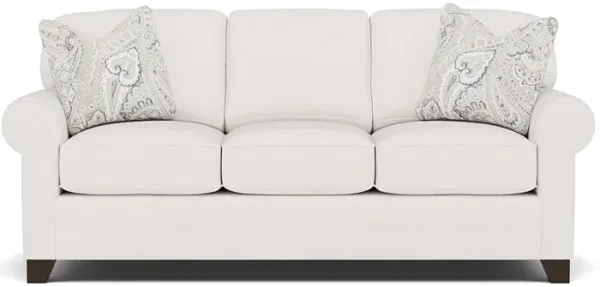 Bentley Sock Arm Sofa in Uprise Oyster with Tintagel Quartz pillows