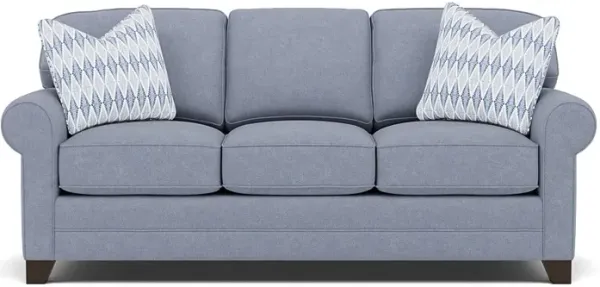 Bentley Sock Arm Sofa in Uprise Indigo with Rimini Indigo pillows