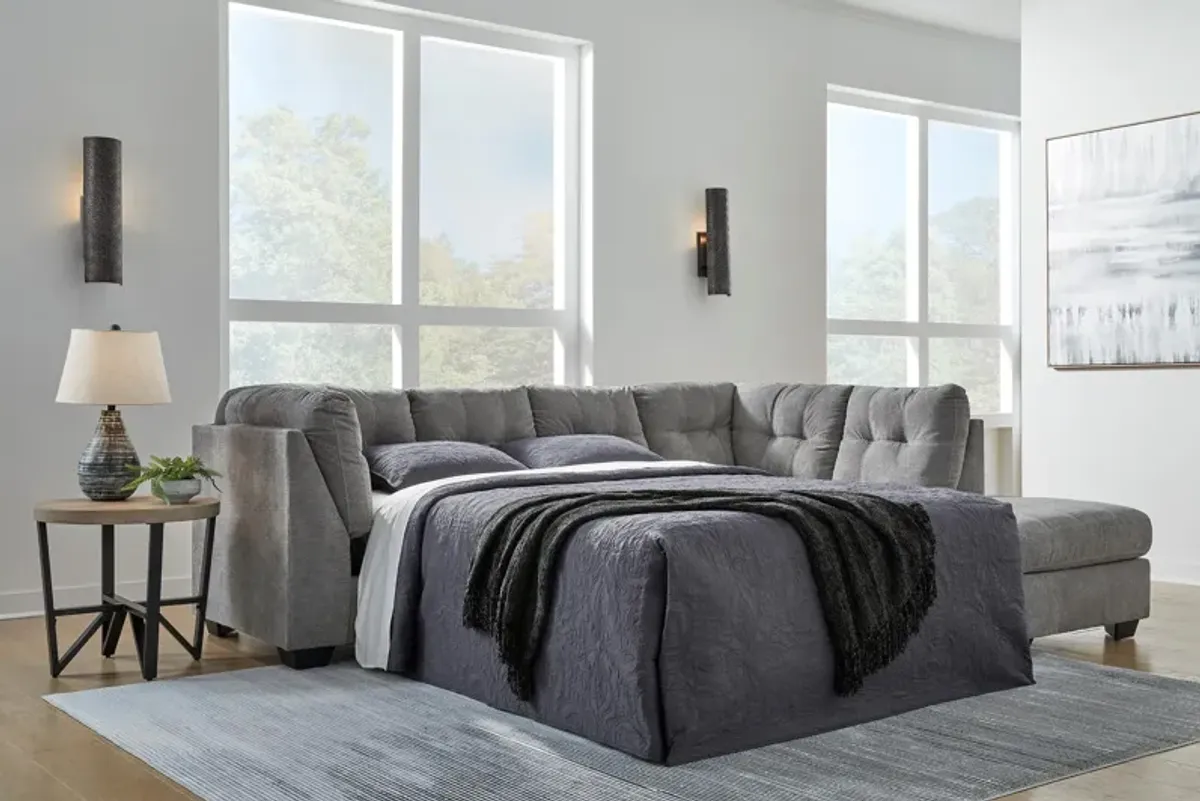 Counsell 2-Pc. Full Sleeper Sectional in Gray