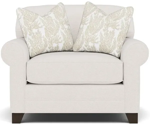 Bentley Sock Arm Wide Chair in Uprise Oysterwith Atlantis Hemp Pillows