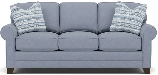 Bentley Sock Arm Sofa in Uprise Indigo with Ziba Ink pillows