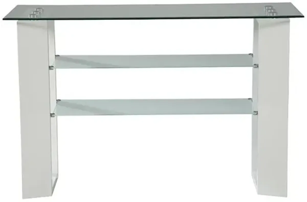 Upton II White Sofa Table