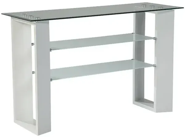 Upton II White Sofa Table