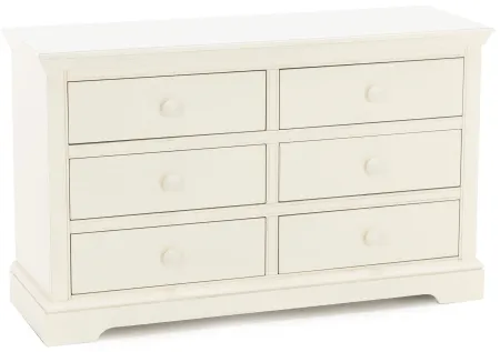Nova White 6 Drw Dresser