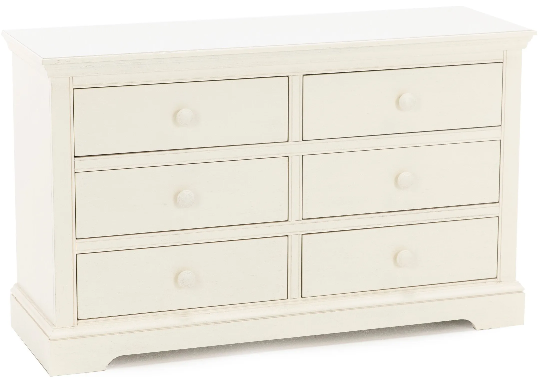 Nova White 6 Drw Dresser