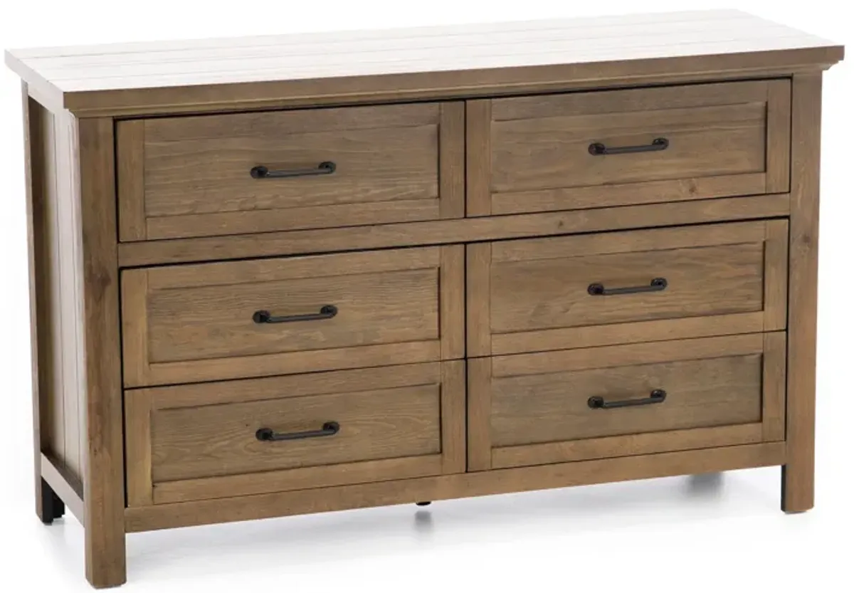 Titan Brown 6 Drw Dresser