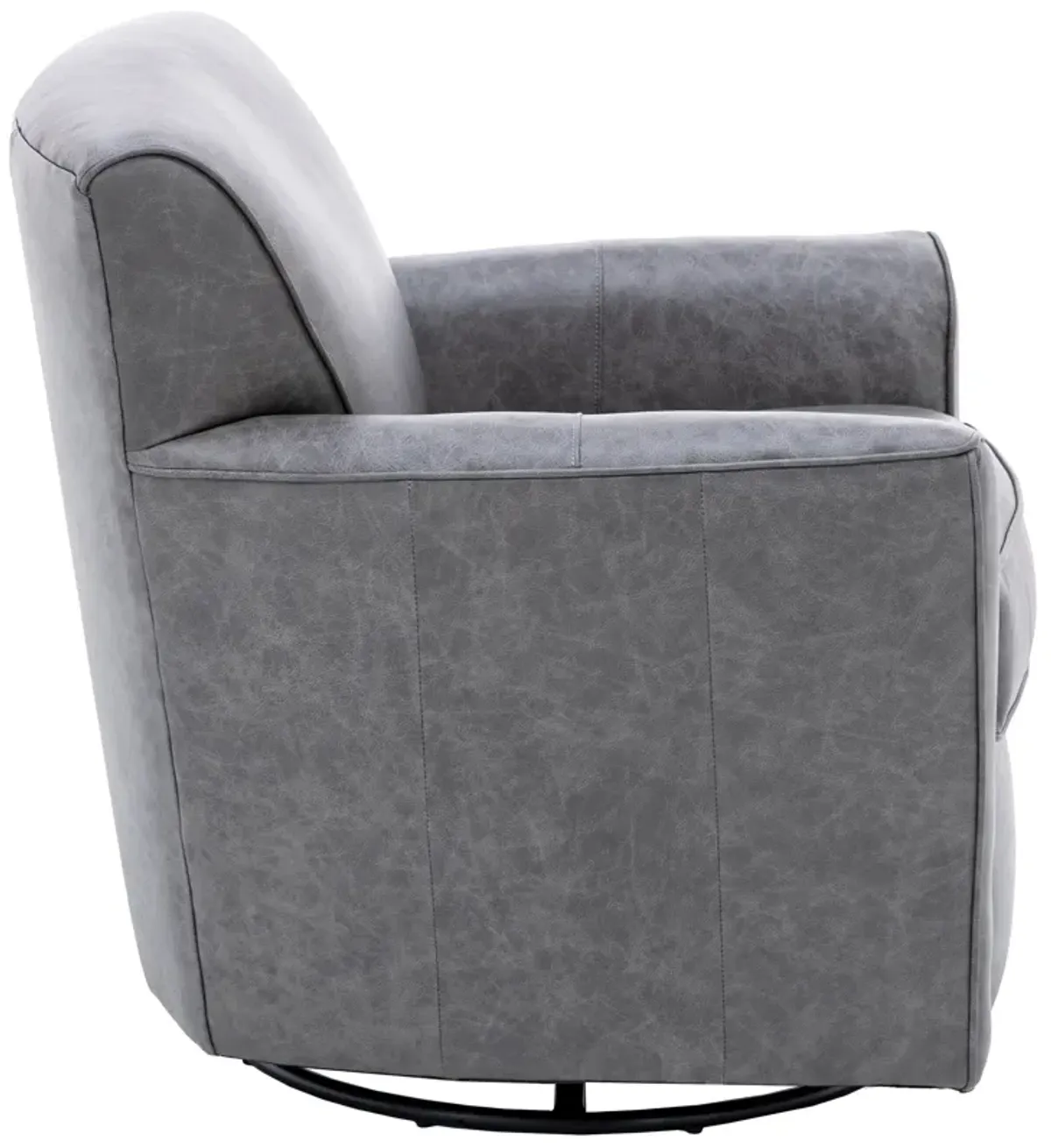 Kingman Leather Swivel Glider