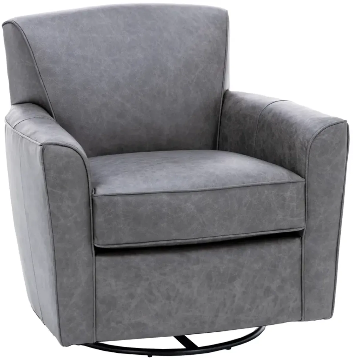 Kingman Leather Swivel Glider