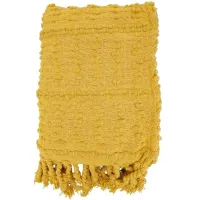 Mustard Woven Stripe Throw 50x60"L