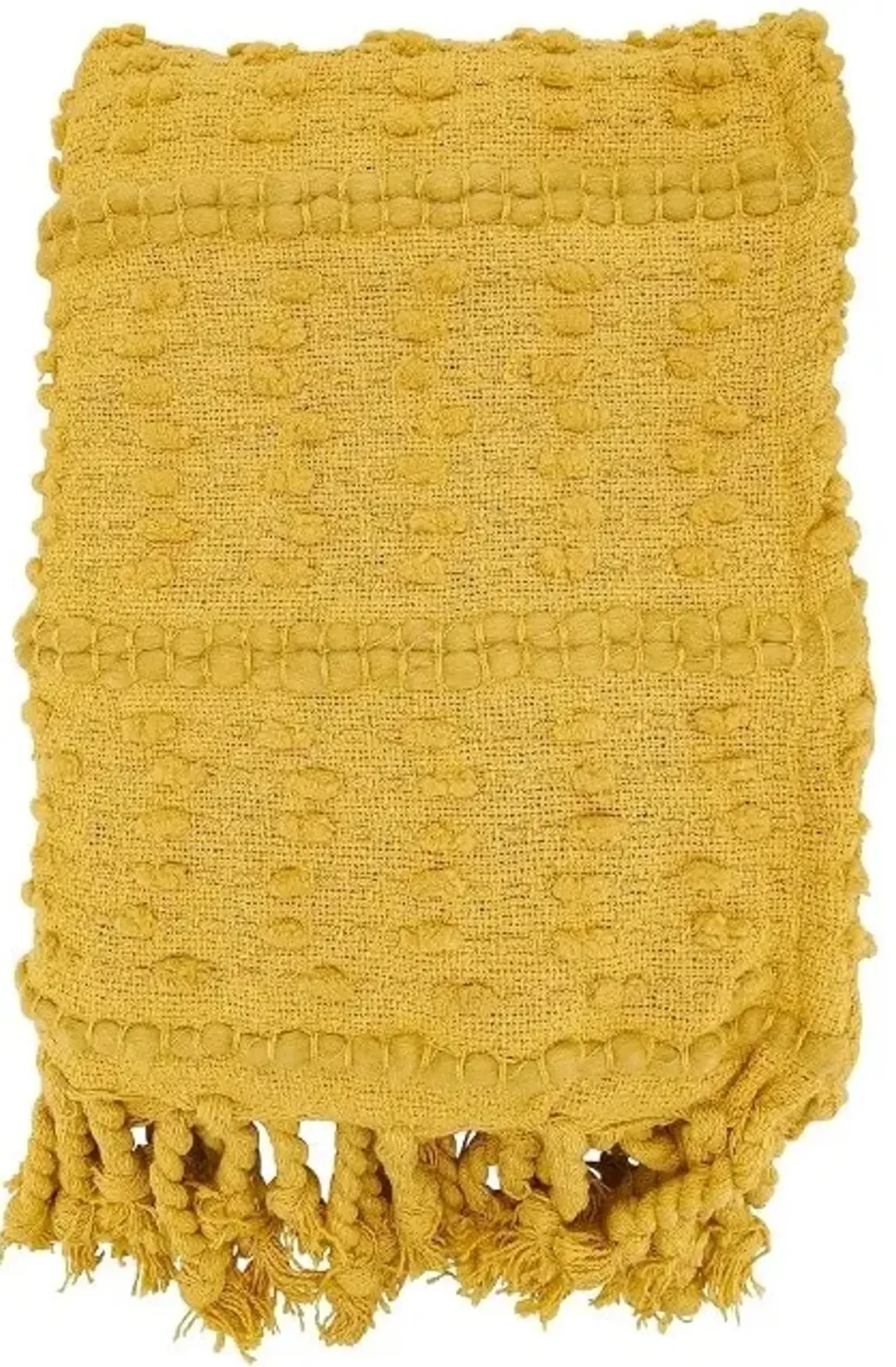 Mustard Woven Stripe Throw 50x60"L