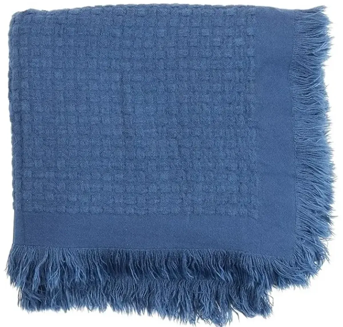 Navy Blue Waffle Weave Throw 50"W x 60"L