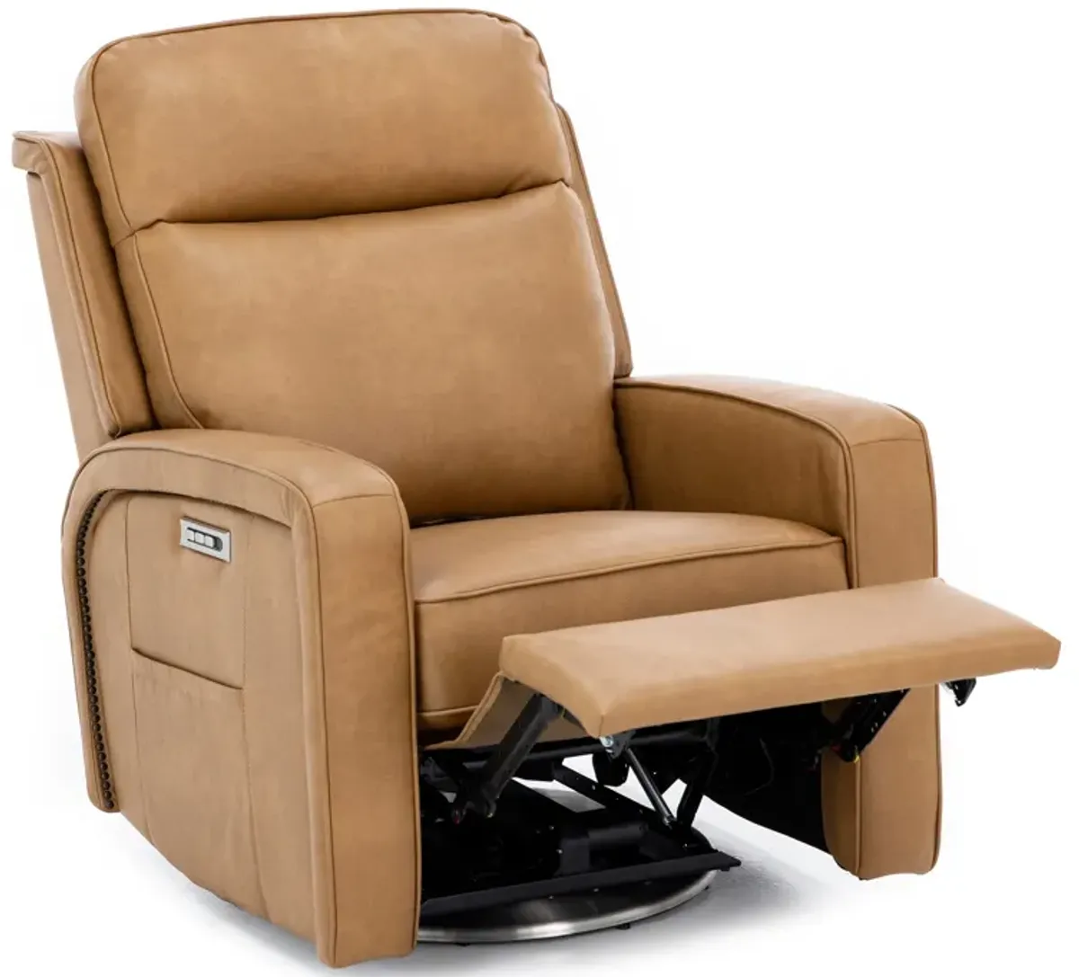 Bryan Fully Loaded Layflat Swivel Recliner in Saddle