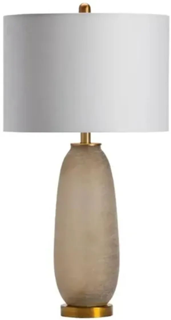 Gold Textured Glass Table Lamp 30.25"H