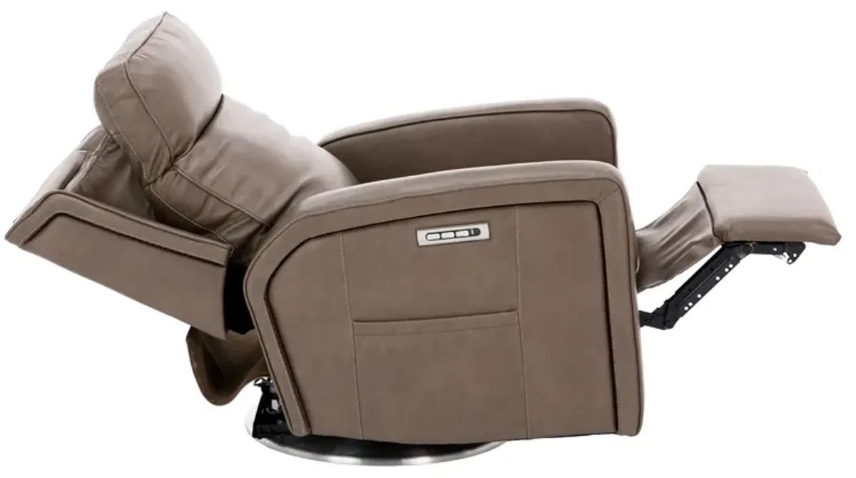 Bryan Fully Loaded Layflat Swivel Recliner in Cappucino