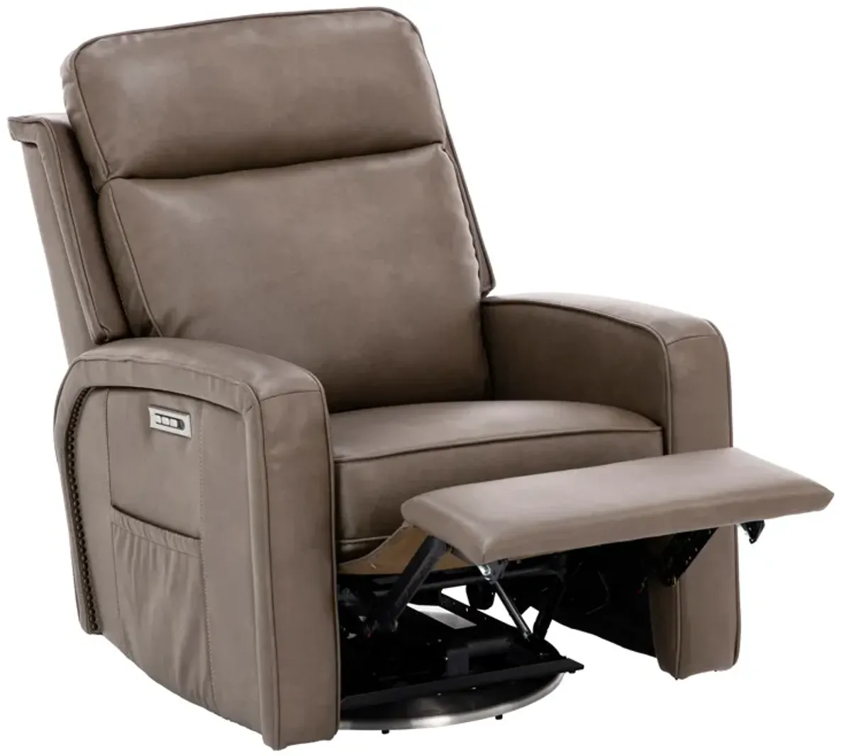 Bryan Fully Loaded Layflat Swivel Recliner in Cappucino