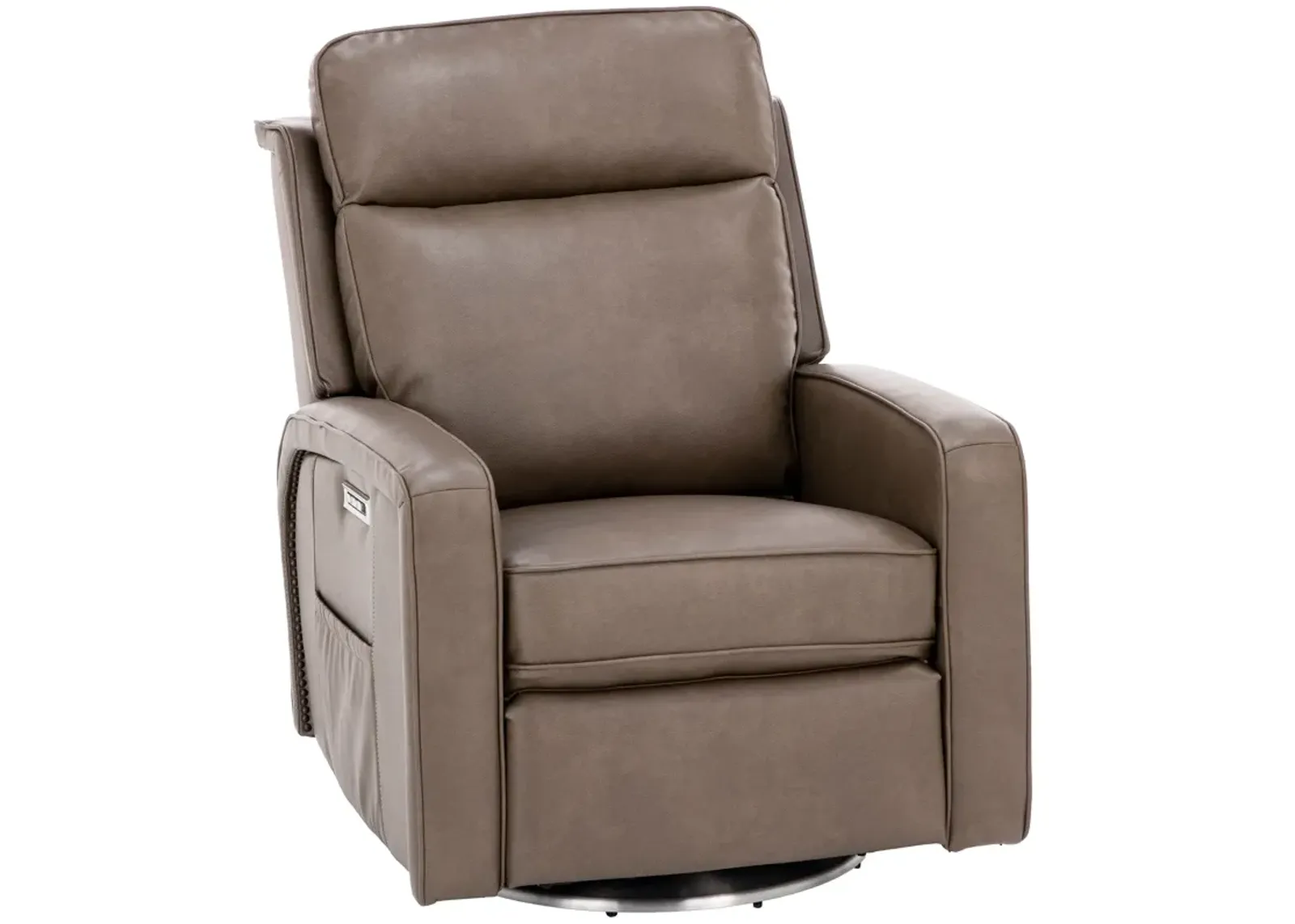 Bryan Fully Loaded Layflat Swivel Recliner in Cappucino