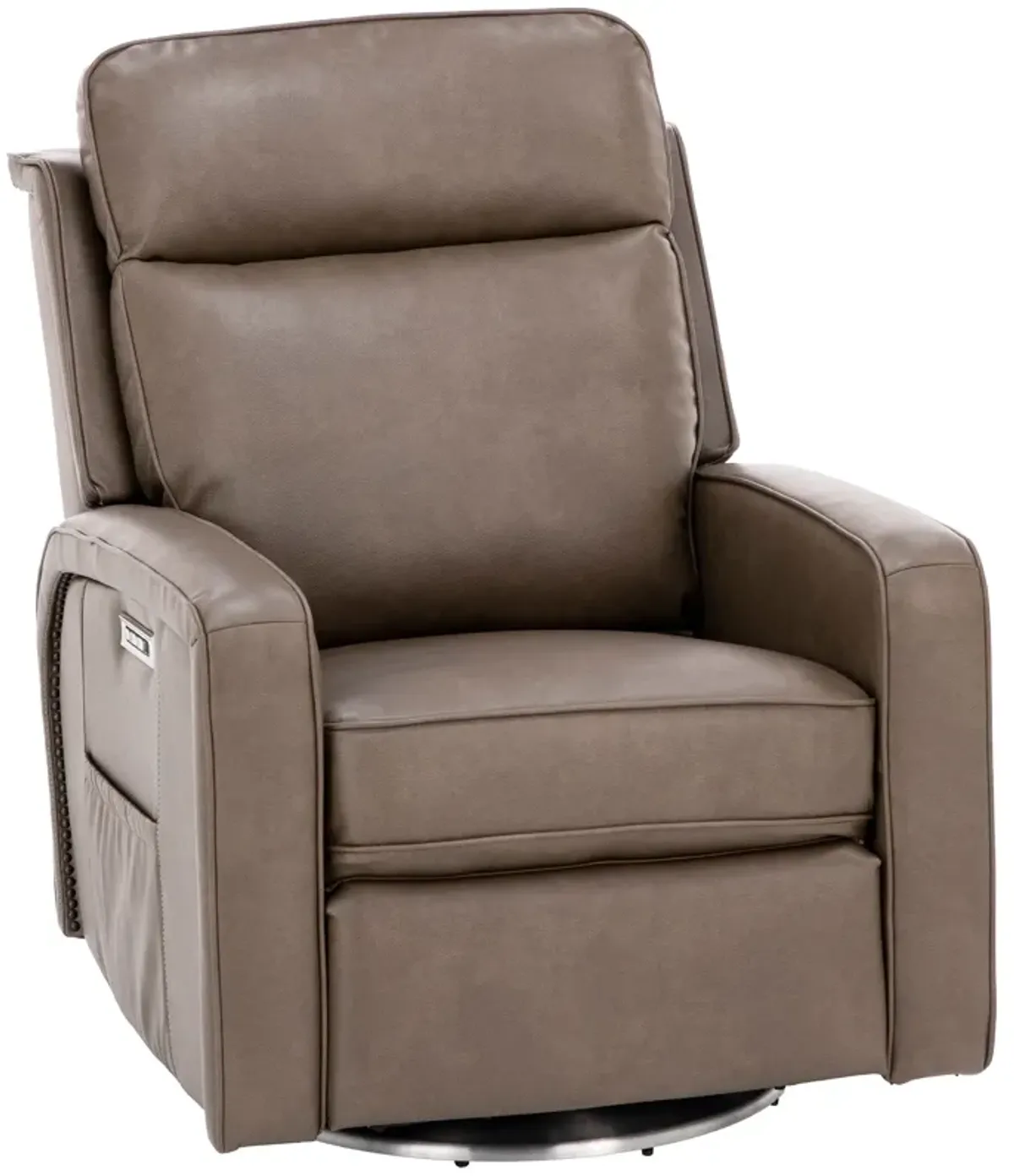 Bryan Fully Loaded Layflat Swivel Recliner in Cappucino