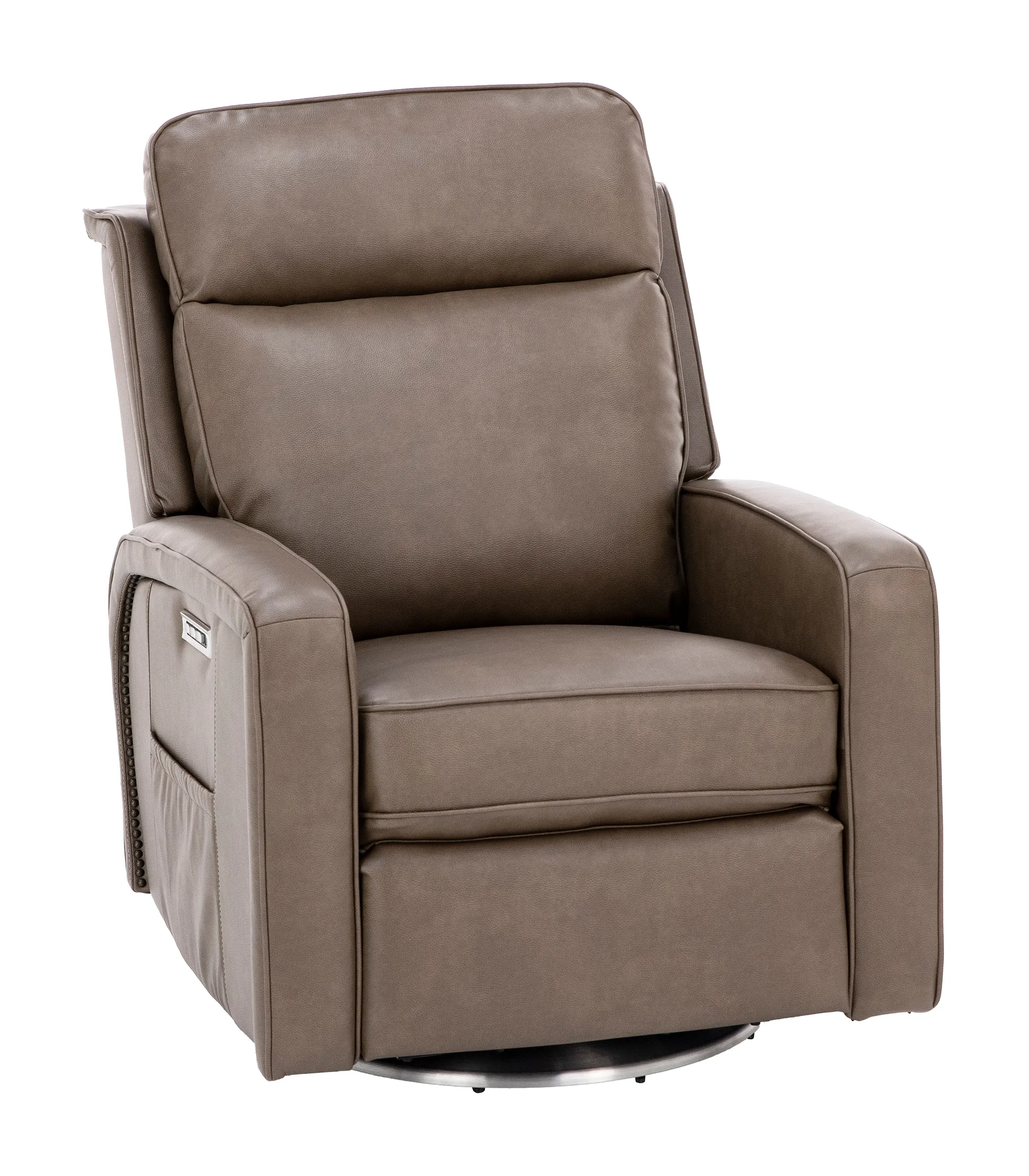 Bryan Fully Loaded Layflat Swivel Recliner in Cappucino