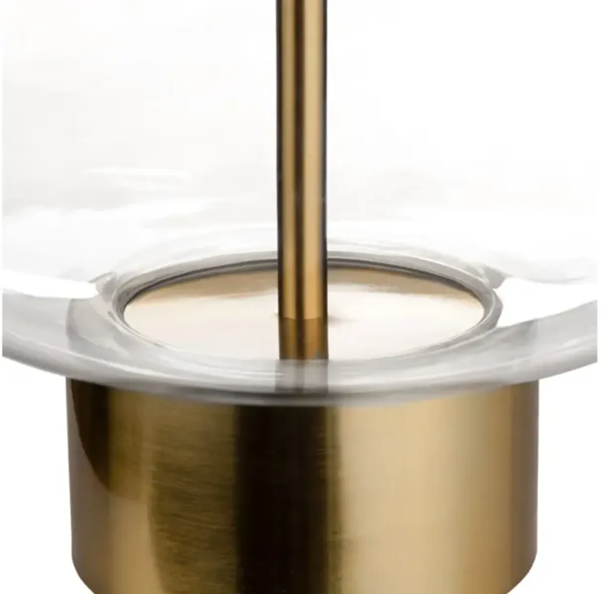 Clear Glass with Gold Shade Table Lamp 28"H