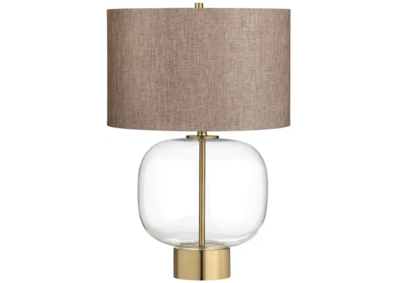 Clear Glass with Gold Shade Table Lamp 28"H