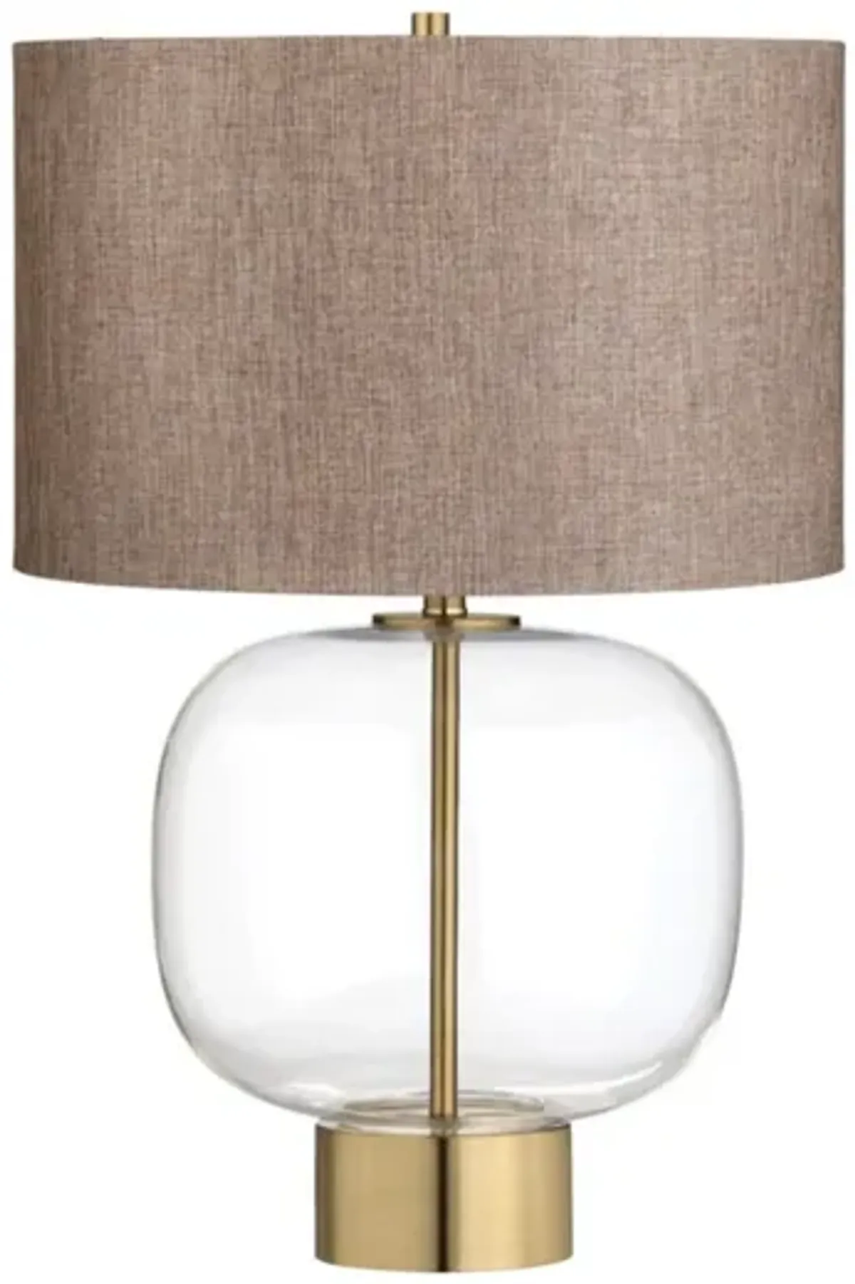 Clear Glass with Gold Shade Table Lamp 28"H