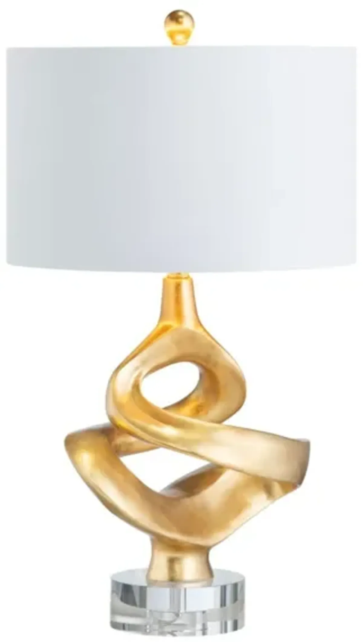 Gold Sculpture Table Lamp 30.25"H