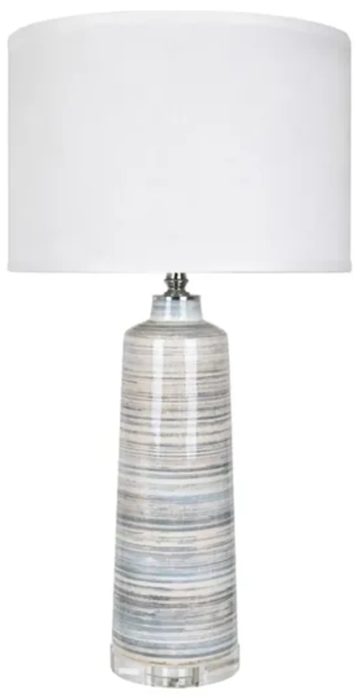 Blue and White Ceramic Table Lamp 32"H