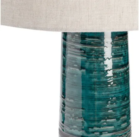 Green Ceramic Table Lamp 30.5"H