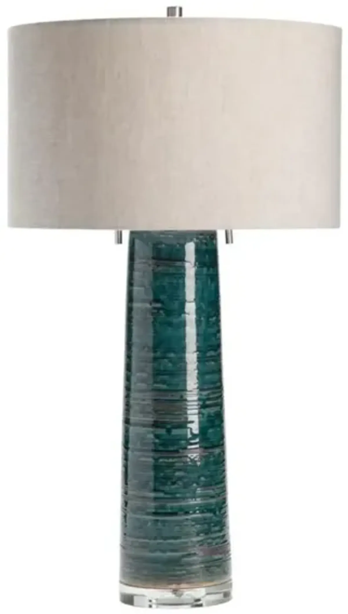 Green Ceramic Table Lamp 30.5"H